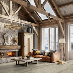 Wohnzimmer mit Bodenbelag aus Kollektion Senso Clic Premium 4,5 mm