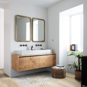 Modernes Badezimmer mit Bodenbelag aus der Kollektion Senso Premium Easy von Gerflor